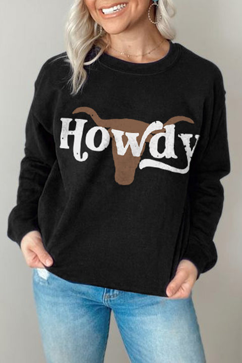 Heart Shaped Embroidered Pullover Sweatshirt