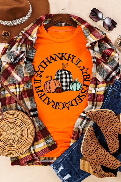 Happy Fall Y'all Pumpkin Print Graphic T Shirt