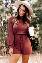 Ribbed Long Sleeve Romper