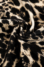 Black Leopard Printed Raw Edge Warm Scarf