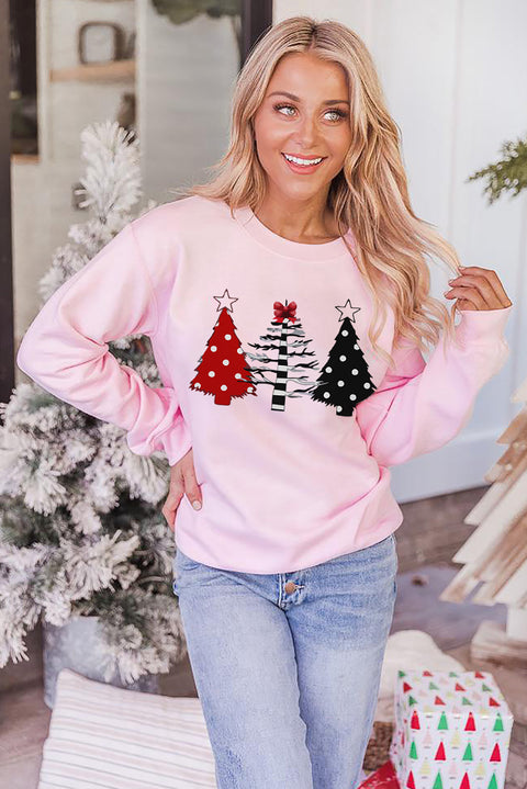 MERRY and BRIGHT Leopard Print Pullover Sweatshirt