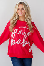 Fiery Red Christmas Santa Baby Tinsel Graphic Sweatshirt