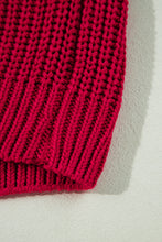 Racing Red Off-the-shoulder Knit Sweater