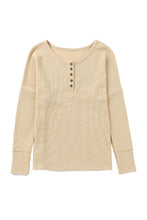 Top henley de punto gofre