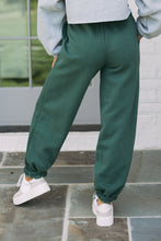 Mist Green Drawstring Waist Casual Jogger Pants