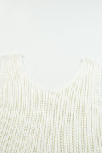 Hollowed Knit V Neck Tank Top