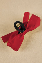 Fiery Red Bow Decor Large Hair Claw Clip