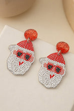 White Santa Claus Acrylic Earrings