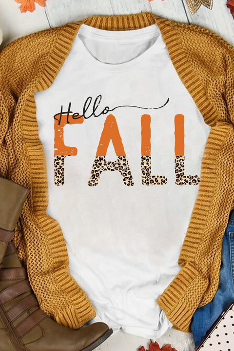 Love Fall Y'all Pumkin Leopard T Shirt