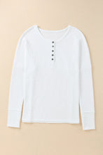 Top henley de punto gofre