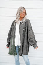 Duffel Green Eyelet Pattern Patchwork Oversized Button Up Shacket