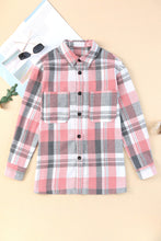 Pink Plaid Button Up Patch Pocket Shirt