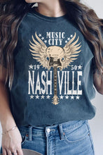 Vintage Music City Graphic Print T Shirt