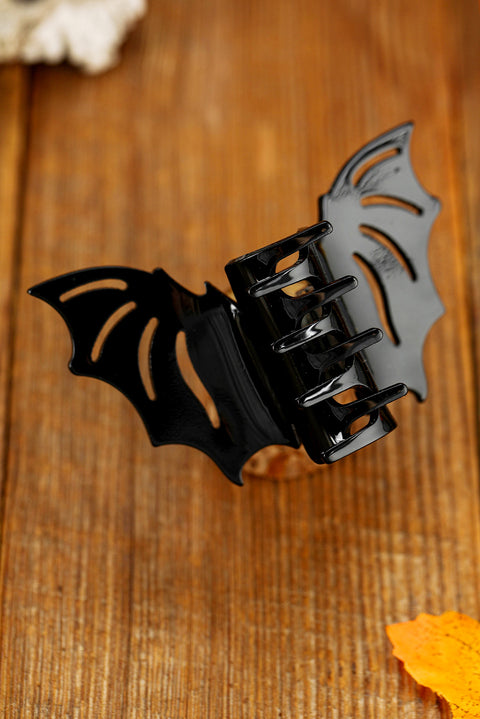 Black Halloween Bat Shape Hair Claw Clip