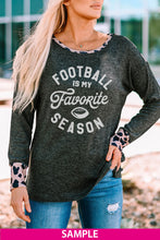 Leopard Contrast Trim Knit Top