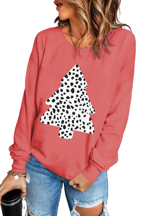 MERRY and BRIGHT Leopard Print Pullover Sweatshirt