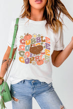 White Thanksgiving GOBBLE Turkey Graphic Tee