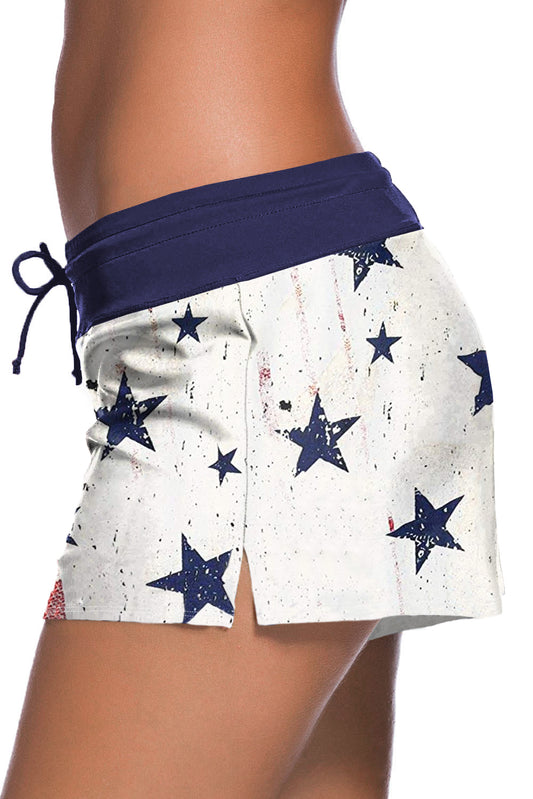 Star Print Women Swim Boardshort