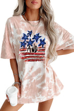 Tie-dye Round Neck Short Sleeve Top