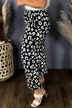 Leopard Leopard Print Wide Leg Pockets Plus Size Pants