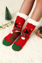 Calcetines térmicos con estampado de árbol de Navidad negro