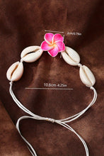 White Flower Seashell Adjustable Bracelet