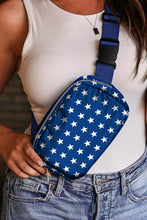 Bluing Independent Day Flag Star Printed Crossbody Bag