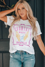 MUSIC CITY Camiseta con cuello redondo y estampado gráfico de guitarra