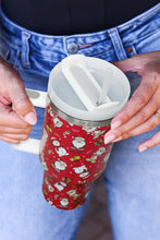 Iceland Blue Christmas Pattern Print Handled Stainless Steel Tumblers