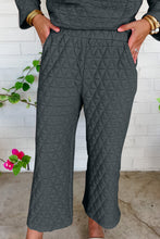 Sage Green Solid Quilted Pullover and Pants Outfit