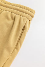 Beige Drawstring Adjusted Band High Waist Plus Size Pants