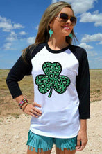 Christmas Tree Snowflakes Graphic Raglan Top