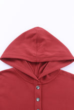 Batwing Sleeve Pocketed Henley Hoodie