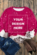 Snowy Christmas Graphic Leopard Bleached Sweatshirt