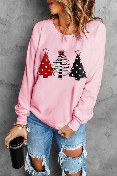 MERRY and BRIGHT Leopard Print Pullover Sweatshirt