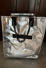 Silvery Foldable Rolling Large Shopping Tote Bag