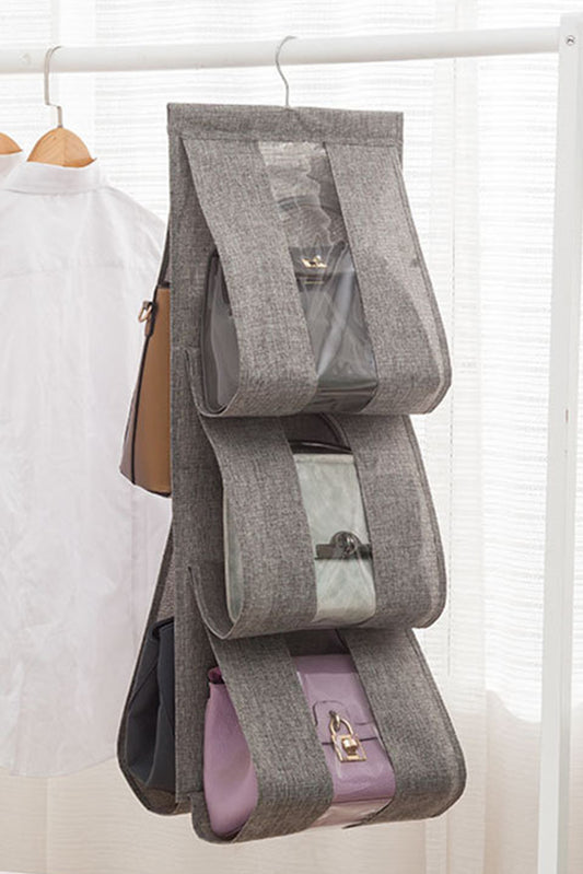 Gray Hanging Cotton Linen Storage Bag