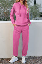 Bonbon Solid Color Fleece Lined Drawstring Hoodie with Pocket