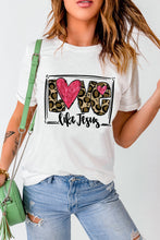 White LOVE Like Jesus Graphic Crew Neck Tee