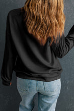 Black Sequin thankful graphic Plus Size Drop Shoulder Sweatshirt