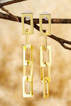 Gold Chain Connect Alloy Dangle Earrings