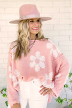 Multicolour Pearl Beaded Floral Drop Shoulder Sweater