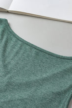 Mist Green V Neck Ruched Tank Top