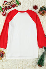 Christmas Tree Snowflakes Graphic Raglan Top