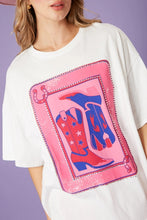 White Cowgirl Boots Card Western Graphic T Shirt