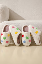 White Star Shape Non-Slip Plush Home Slippers