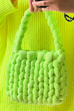 Pear Green Woven Knit Handmade Small Tote Bag