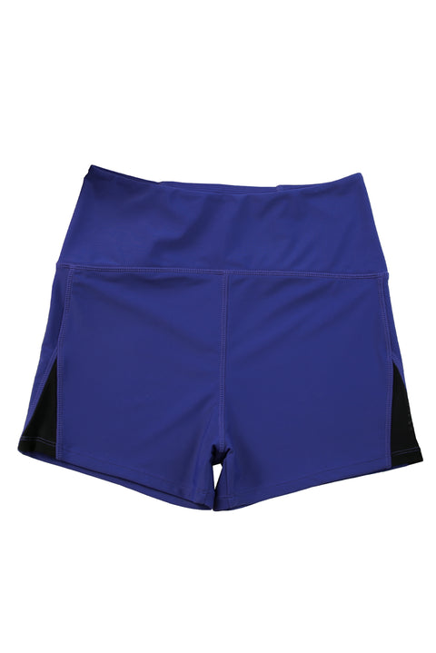 Mesh Cutout Patchwork Swim Shorts