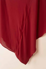 Red Solid Color One Shoulder Batwing Sleeve Mini Dress