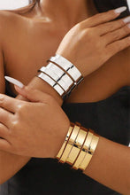 Gold Minimalist Multi Layered Opening Alloy Bangle